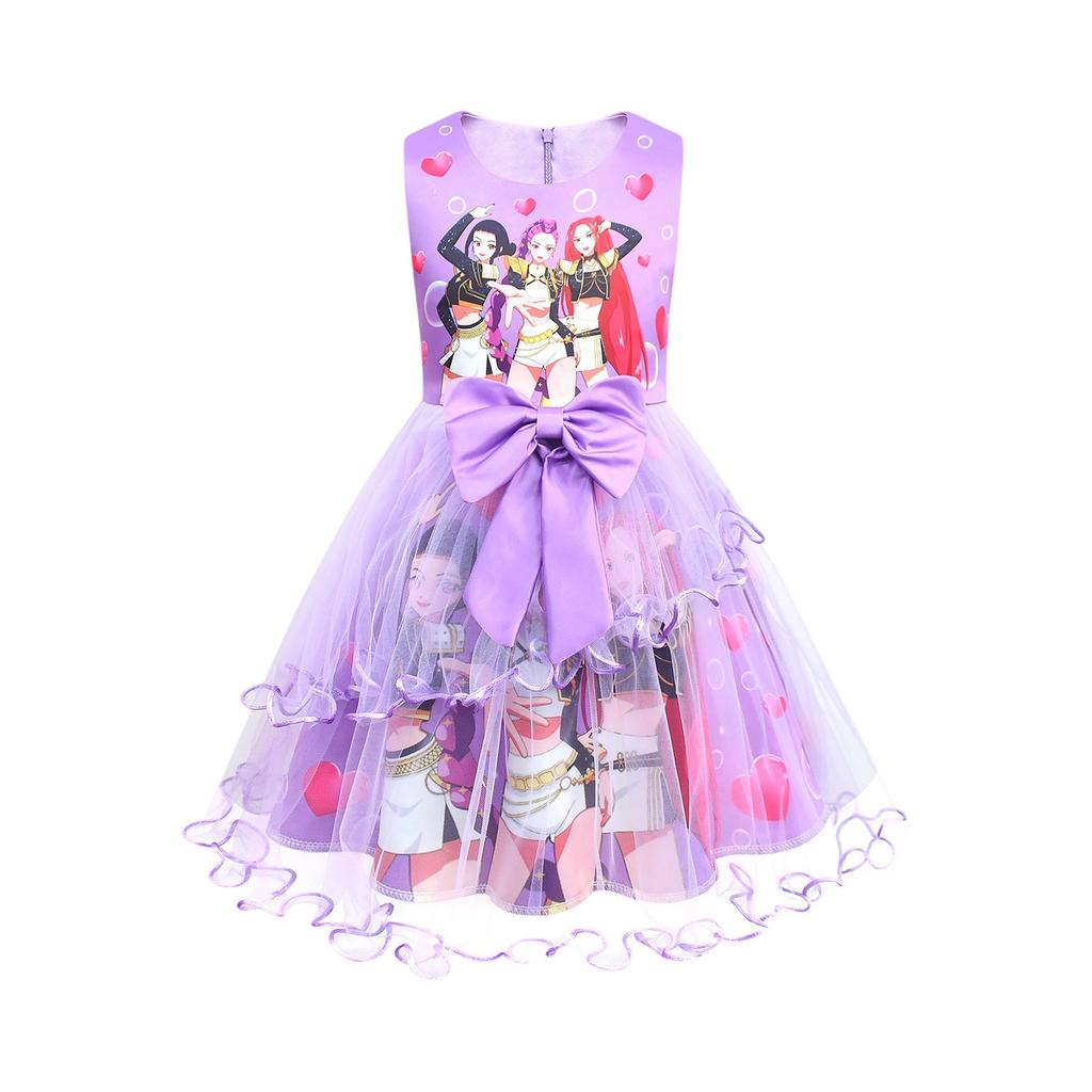 Girls' Tulle Bow Dress - Large Butterfly Mesh Gown