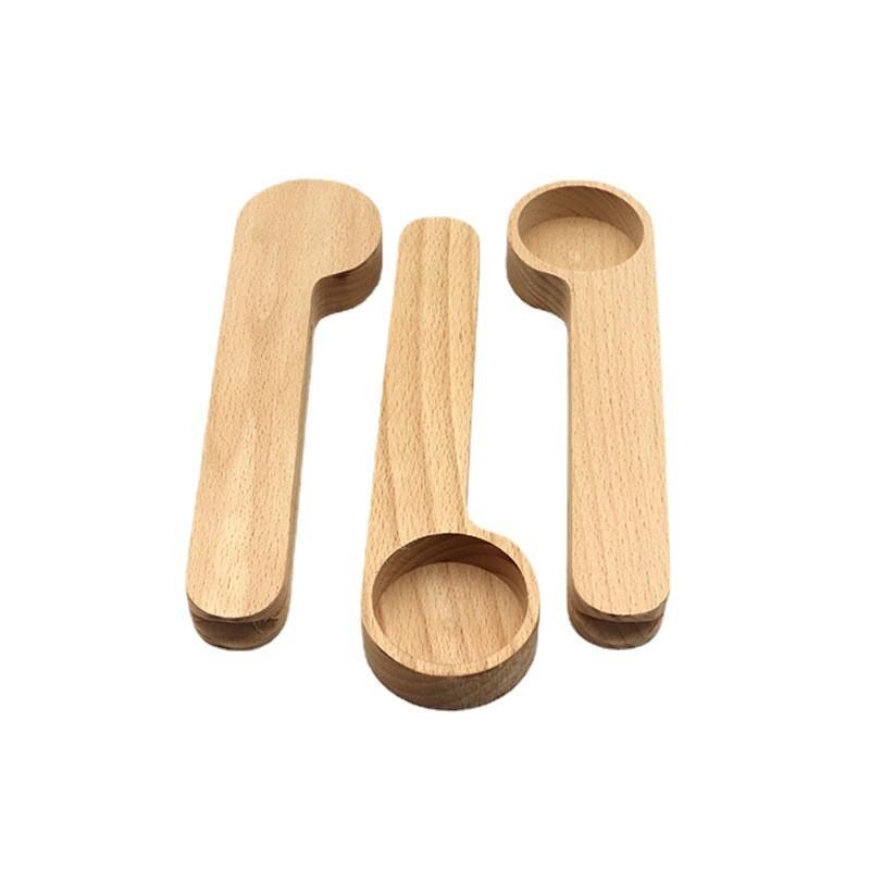Wooden Milk Powder Spoon With Clamp For Home Use And Coffee Preparation