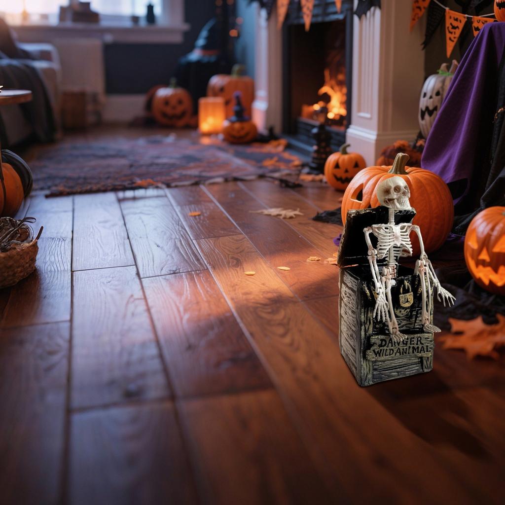 Halloween Scary Animated Toys (4 Styles) - Sound-Activated Moving Eyes, Light-Up & Spooky Sounds, 3xAA Battery Operated For Haunted House, Party Decor