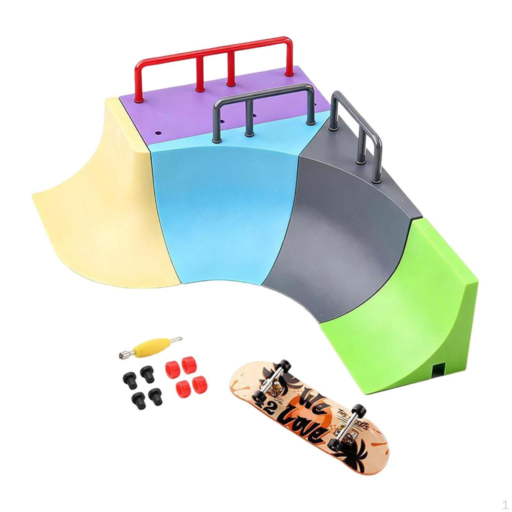 Finger Skateboard Park Kit with Mini Fingerboards for Children Ages 5+ Gifts Style A