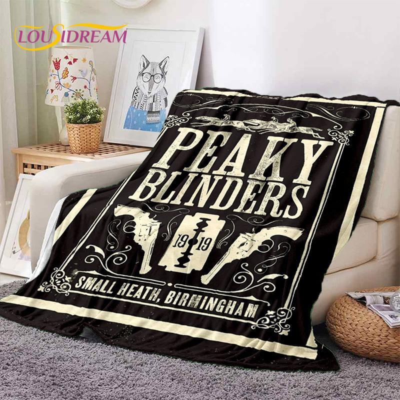 3D P-Peaky Blinders Tommy Shelby Soft Blankets,Keep Warm Throw Blanket Comfortable Blanket for Picnic Beds Sofa Home Bedroom Kid