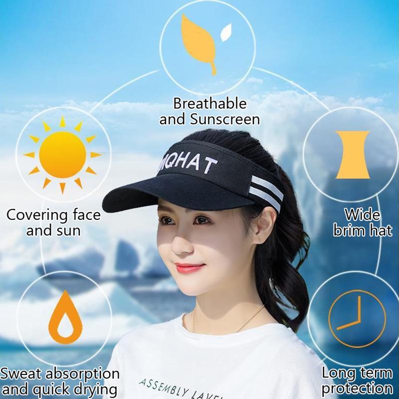 Tennis Golf Running Adjustable Casual Breathable Sun Hat Sports Visor Beach Hat Baseball Cap