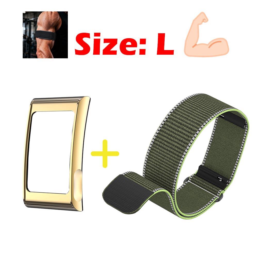 Metallrahmen + Nylonband für Amazfit Helio Armband Armband Bizeps Sport Ersatz Zubehör für Amazfit Helio Armband