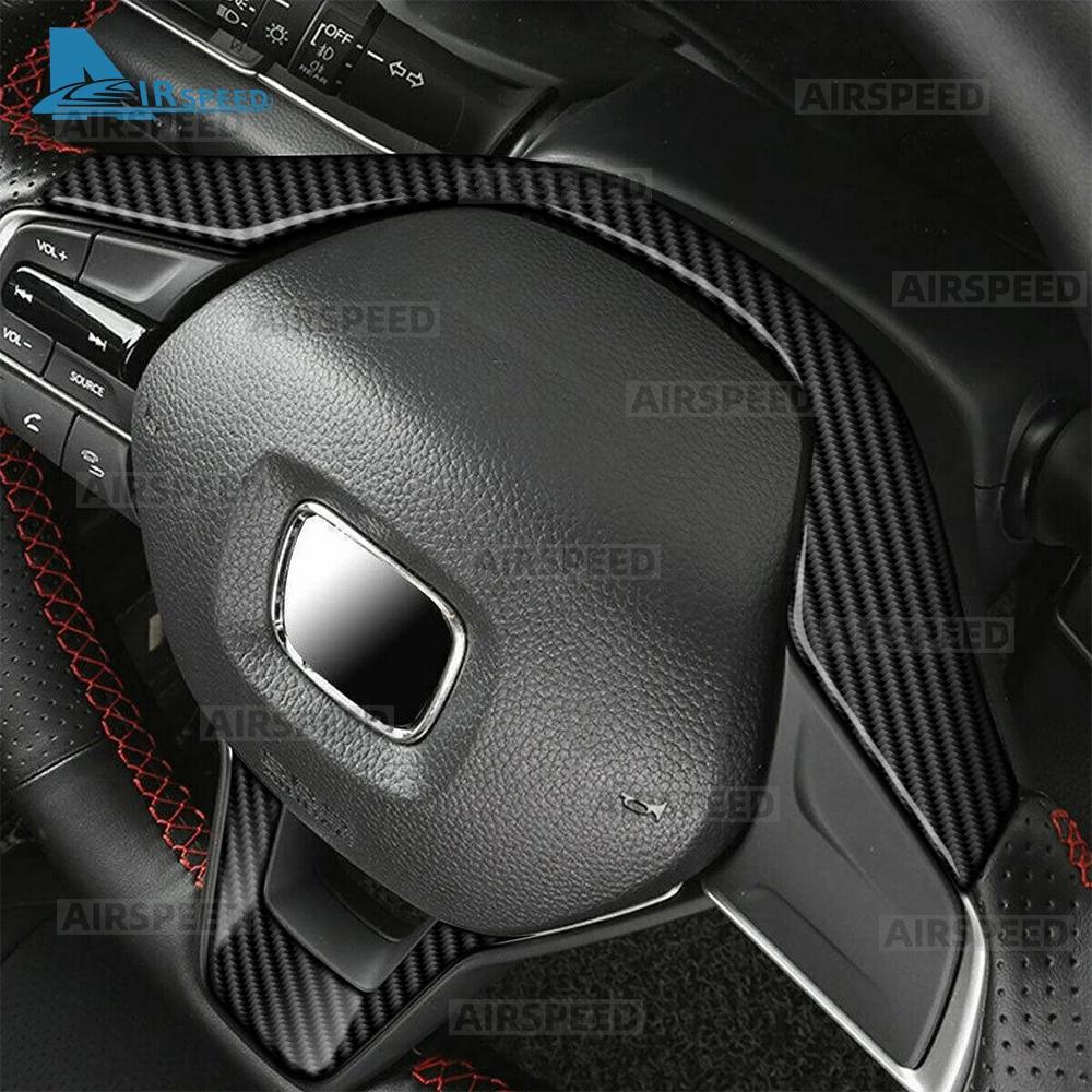 LHD RHD For Honda Accord 2018 2019 2020 2021 2022 Real Soft Carbon Fiber Trim Car Steering Wheel Frame Interior Accessories
