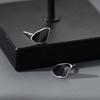 925 Men's Black Irregular Stud Earrings - Trendy and Unique Ear Jewelry for Boys