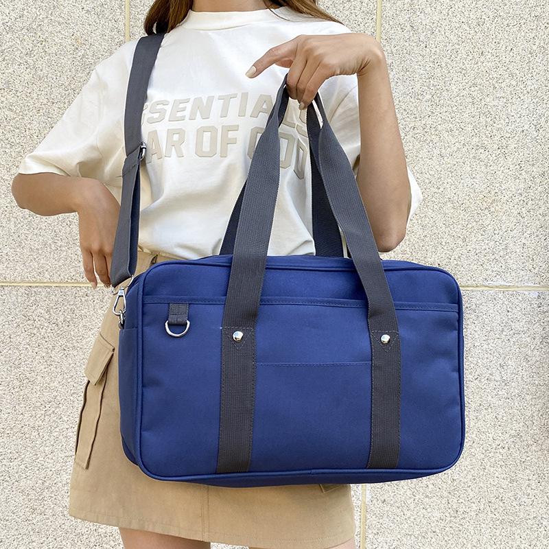 Japanese JK Oxford Cloth Student Bag - Portable, One-Shoulder, Cross-Body and Laptop Compatible