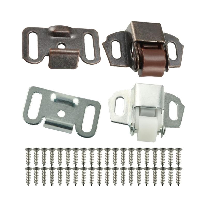 10Pcs Home Wardrobe Door Buckle Flat Bottom Low Leg Door Clip Cabinet Door Latches Heavy Duty Roller Catches Enduring