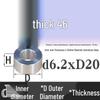Außen-Ø 20mm Aluminiumlegierung Flache Unterlegscheibe Abstandshalter mit M6/M8/M10/M12 Innenloch - Metallwellenbuchse Isoliersäule.