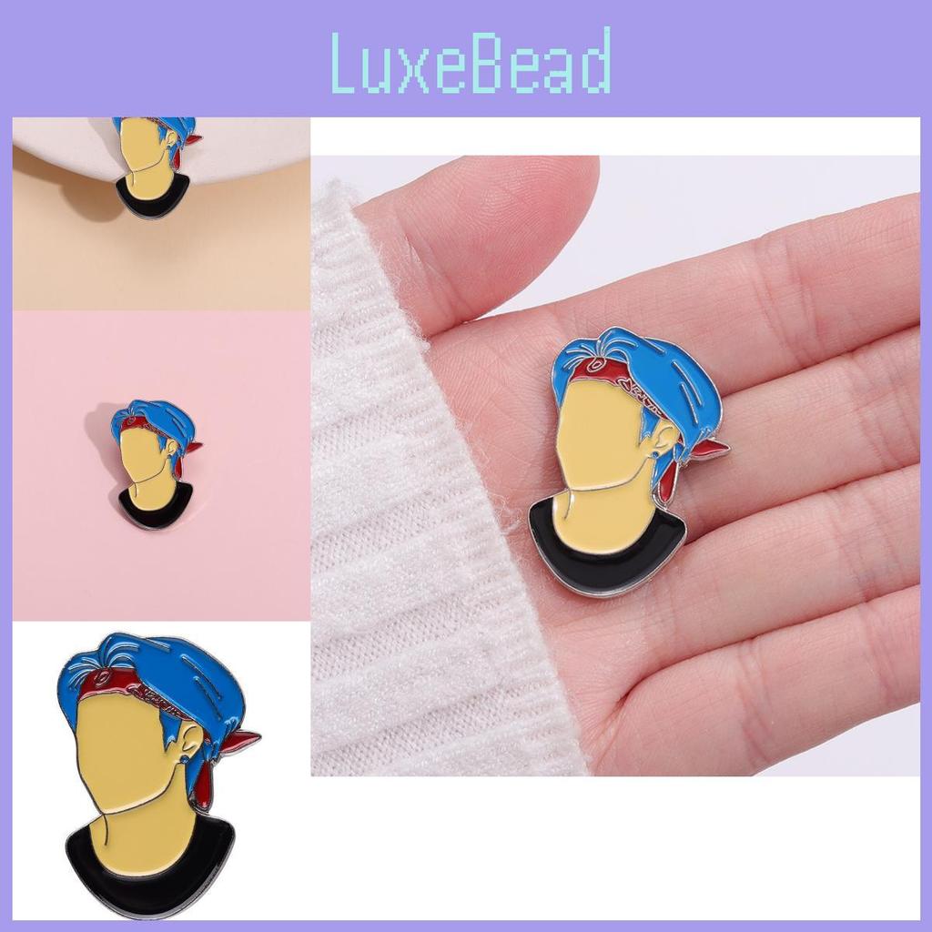 Trendy Cartoon Character Alloy Brooch Featuring Stylish Blue Haired Boy For Fashionable Decoration