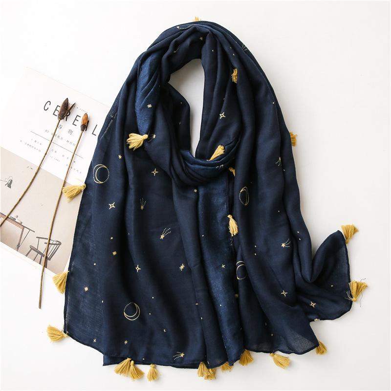 Luxury Brand Cotton Scarf Women Large Shawls Design Hijab Echarpe Print Tassel Scarves Lady Beach Stole Muffler Foulard Pareo
