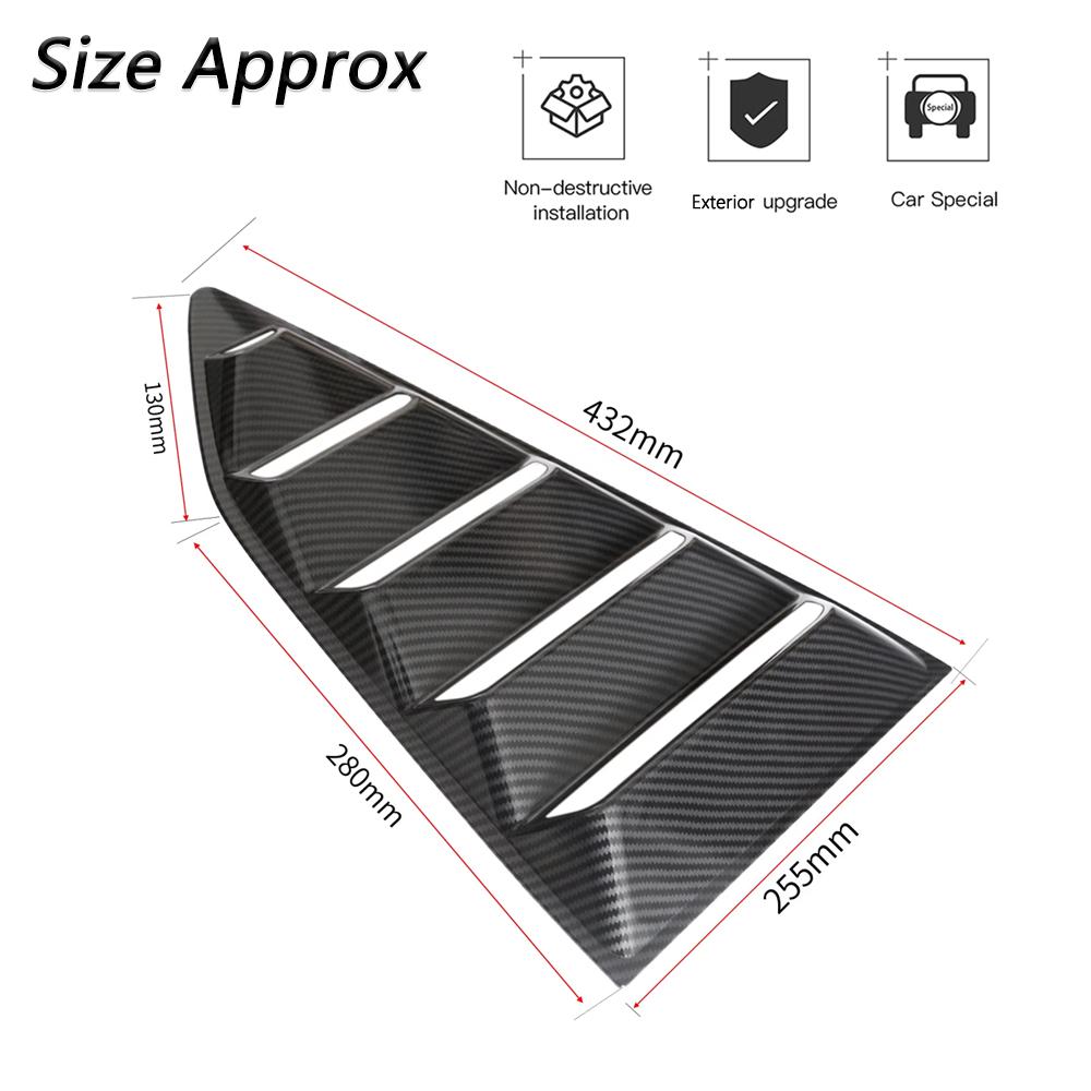Quarter Window Louver Trim Cover for Chevrolet Camaro 2017-2026 2026 Rear Window Spoiler Panel Car Styling Exterior Accessosries