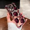 Fashion Cherry Pattern Electroplated AntiDrop Clear Phone Case For Samsung Galaxy S25 Ultra S24 S23 S22 S21 Plus FE Clear Cover