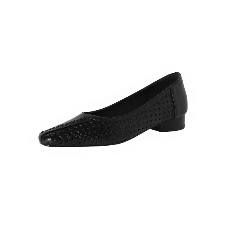 Fashion Women's new leather sheepskin spring and summer hollow breathable comfortable low order shoes retro perforated shoes
