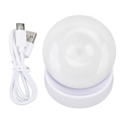 מנורת לילה LED עם חיישן תנועה ABS מסתובבת 360 מעלות נטענת מנורת קיר אינדוקציה למדרגות