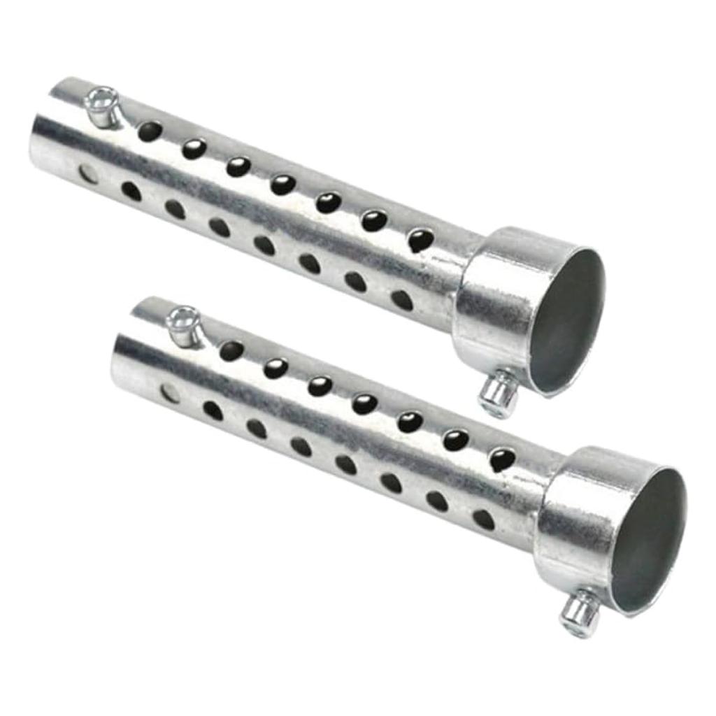 Crown Doris Universal Motorcycle Inner Silencer, Set of 2, Silencer for Mufflers, Silent, 1.4 Inches (35 Mm), Silver