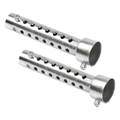 Crown Doris Universal Motorcycle Inner Silencer, Set of 2, Silencer for Mufflers, Silent, 1.4 Inches (35 Mm), Silver