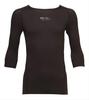 XANAX Baseball Low Size M Undershirt, Neck, 3/4 Sleeves, BUS-771, Black,