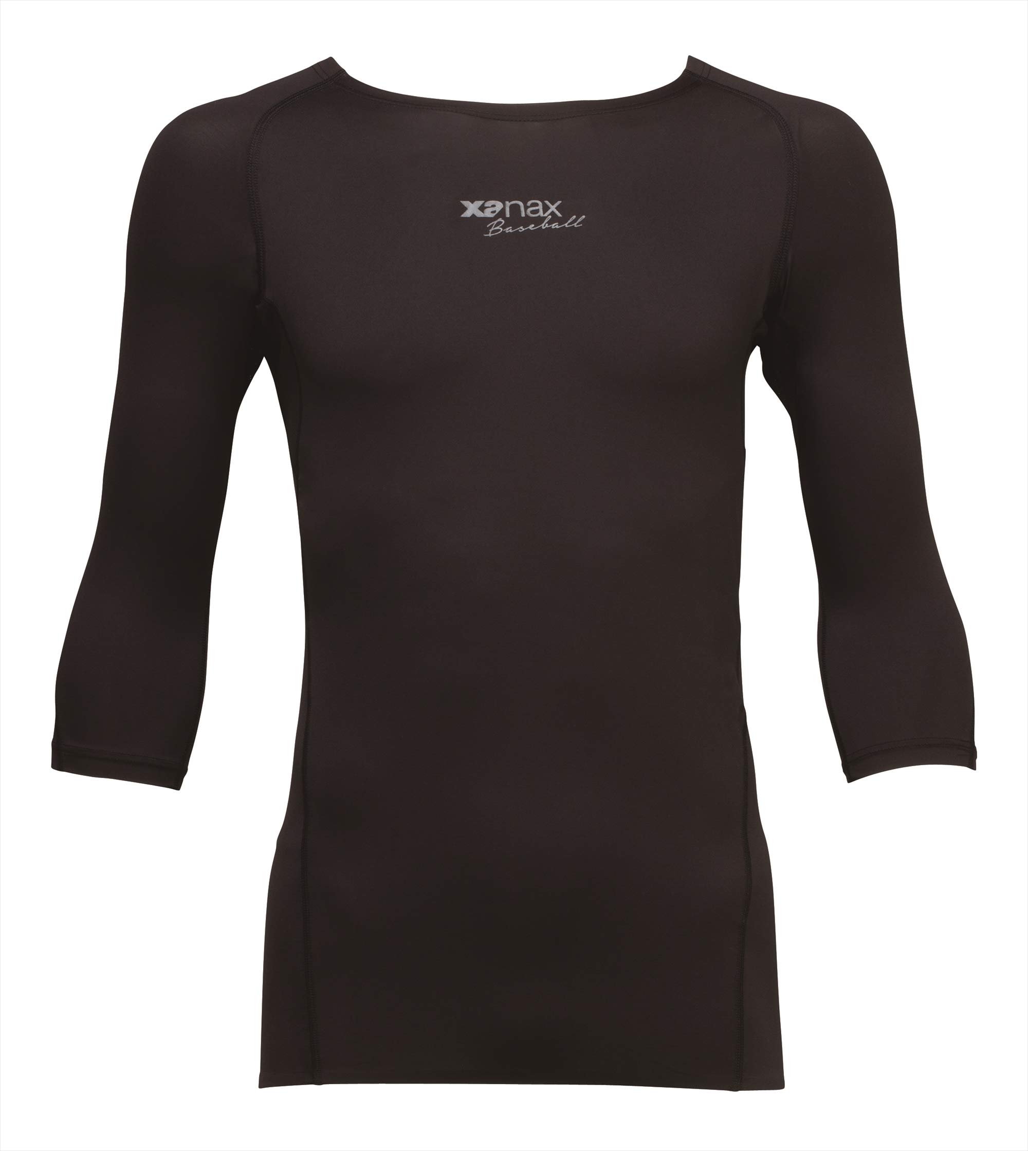 

XANAX Бейсбольная футболка с коротким рукавом размера M, под шею, рукав 3/4, BUS-771, Черный, чёрный