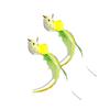 Simulation Bird Cat Toys Funny Interactive Peacock with Bell Cat Stick Toy for Kitten Playing Teaser Wand Toys Pet Cats Supplies