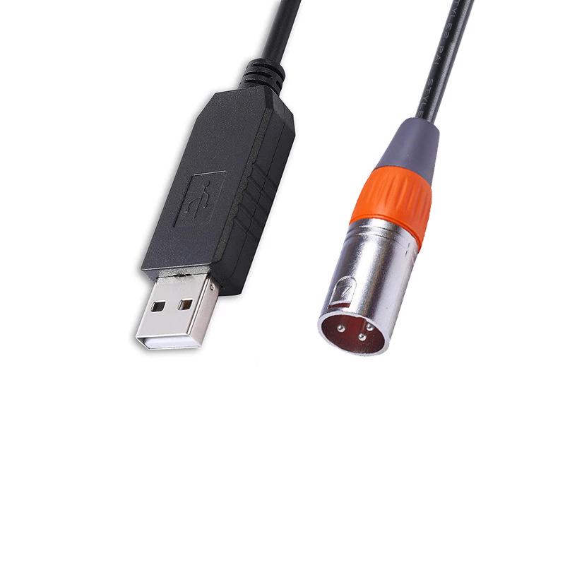 USB To DMX Console RS485 Debug Cable for Stage Lighting Control
