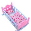 Furniture Toys Baby Bed Cradle Pretend Play Doll Rocking Crib Baby Doll Rocking Bed  Girls Gift