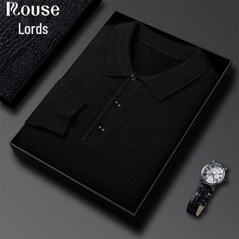 

Men s Business Casual Polo Collar Knitted Sweater 3XL
