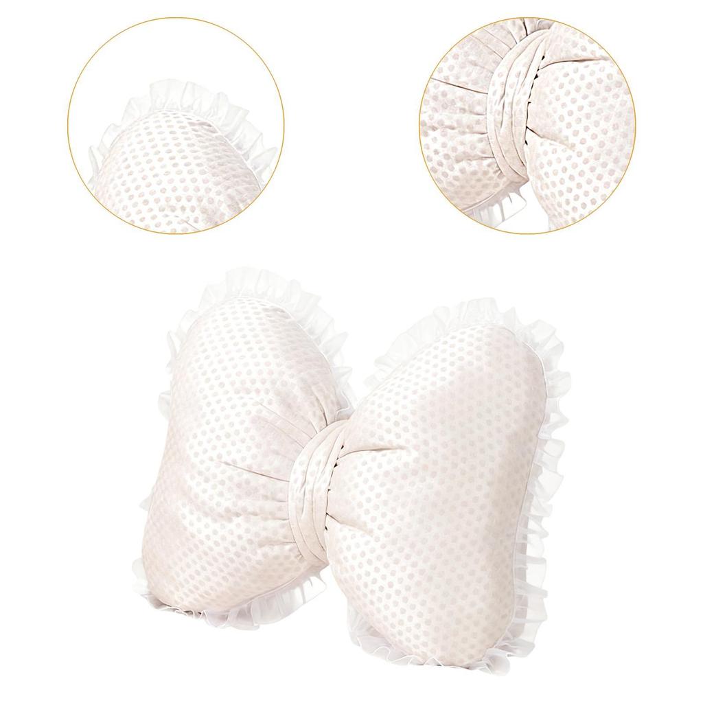 Bowknot Shaped Cushion Breathable Plush Pillow Decorative Cushion Cover for Sofa Bedside Chair Cushion Home Ornament