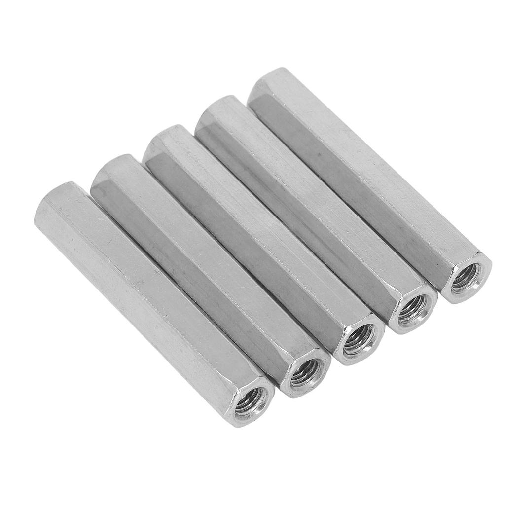5 Pcs Hex Coupling Nut M8x1.25 75mm Length 304 Stainless Steel Hex Connection Nuts for Bolt Stud Machine Screw
