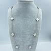 13MM Titanium Steel Necklace 60+5CM 10 Flower Double Sided Star Pattern Shell Lucky Four Leaf Clover Necklace