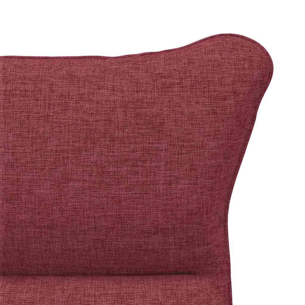 Armchair Burgundy 69 X 74 X 93 Cm Fabric and Plywood
