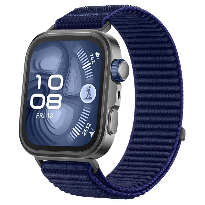 

Спортивний дихаючий ремінець-петля з нейлону для Huawei Watch Fit 4 Pro Замінний ремінець для Huawei Watch Fit 4 Fit3 For Fit4 4pro Fit3 темно-синього кольору