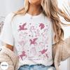 Vintage Magical Unicorn T Shirt Fantasy Pegasus Print Casual for Lovers Women's Retro Top Vers