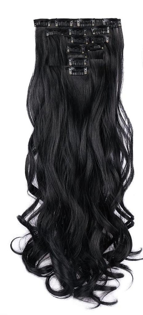 @ 6Pc Clip in Curly Soft Synthetic Hair Extensions 24In MJ-940-60%OFF