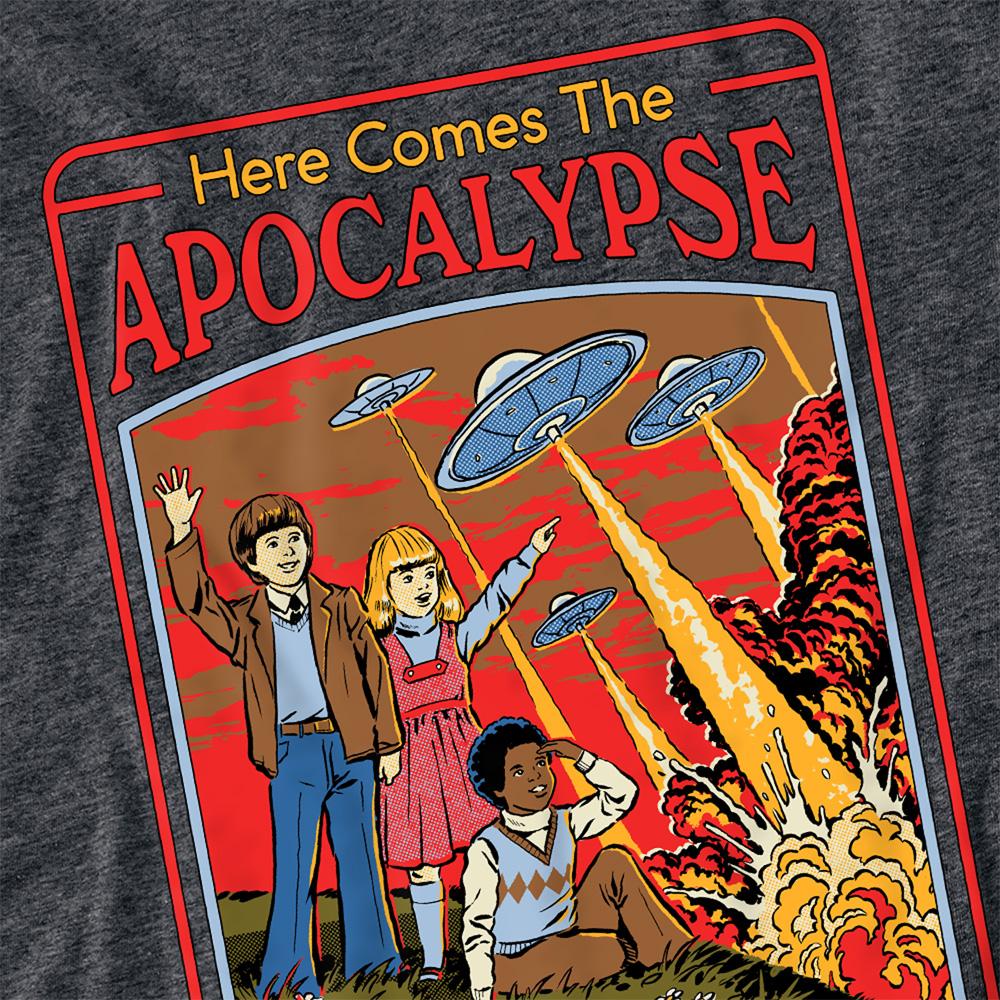 Steven Rhodes Unisex Adult Here Comes The Apocalypse Heather T-Shirt