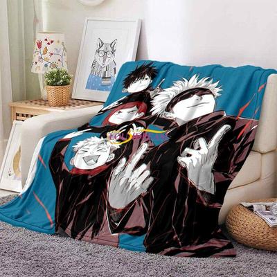 Manta suave de Anime Jujutsu Kaisen, colcha con estampado de dibujos animados, colcha para sofá, regalo, manta de Tv