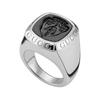Badge Fashion Jewelry Glossy Brass Ring Men Rings Palladium 863754-IAAG0-8163