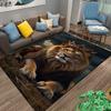 Majestic Lion with Royal Crown Pattern Carpet for Living Room Decor Suitable for use as an anti-slip for living room bedroom sofas