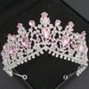 Barocke Kristall Diademe und Kronen Stirnband für Damen Strass-Abschlussball Diadem Braut Hochzeits-Haarschmuck Schmuck Krone Diadem