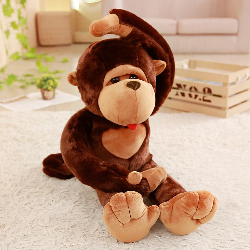 80/110cm Giant Dimension Cartoon Large Mouth Monkey Plush Toy the Gorilla Plush Doll Stuffed Pillow Playmates Toy