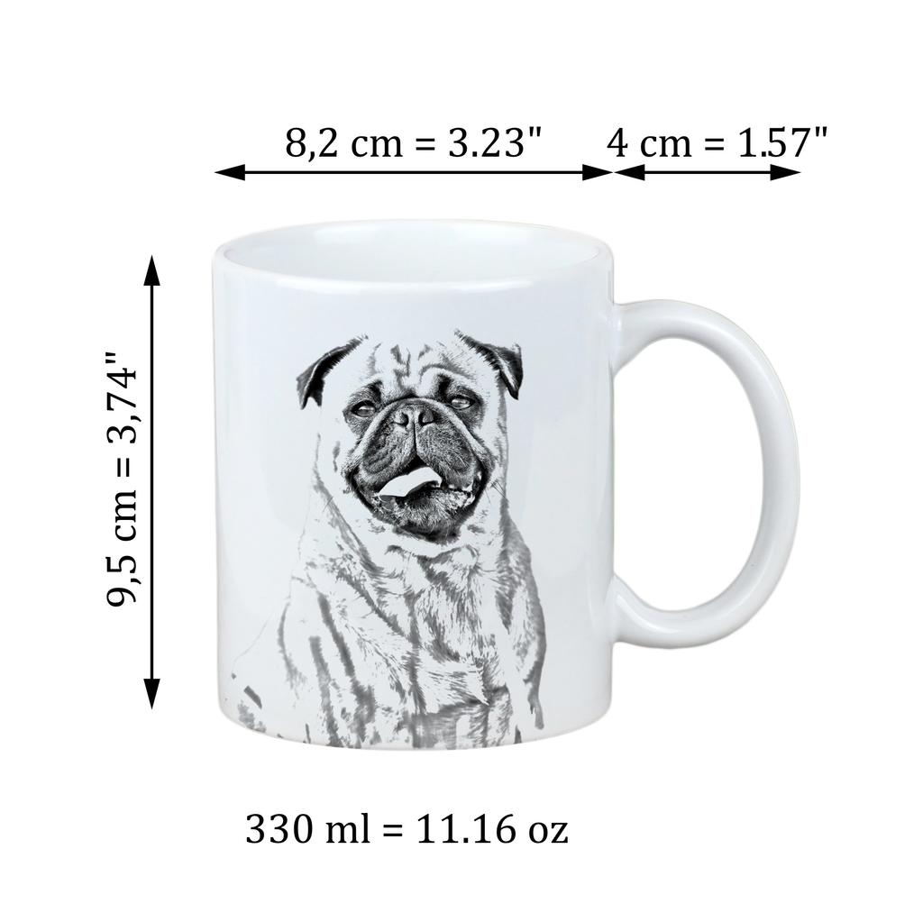 Pug - cup with a dog, personalized cup with a print, a classic gift for everyone from the Art-Dog brand