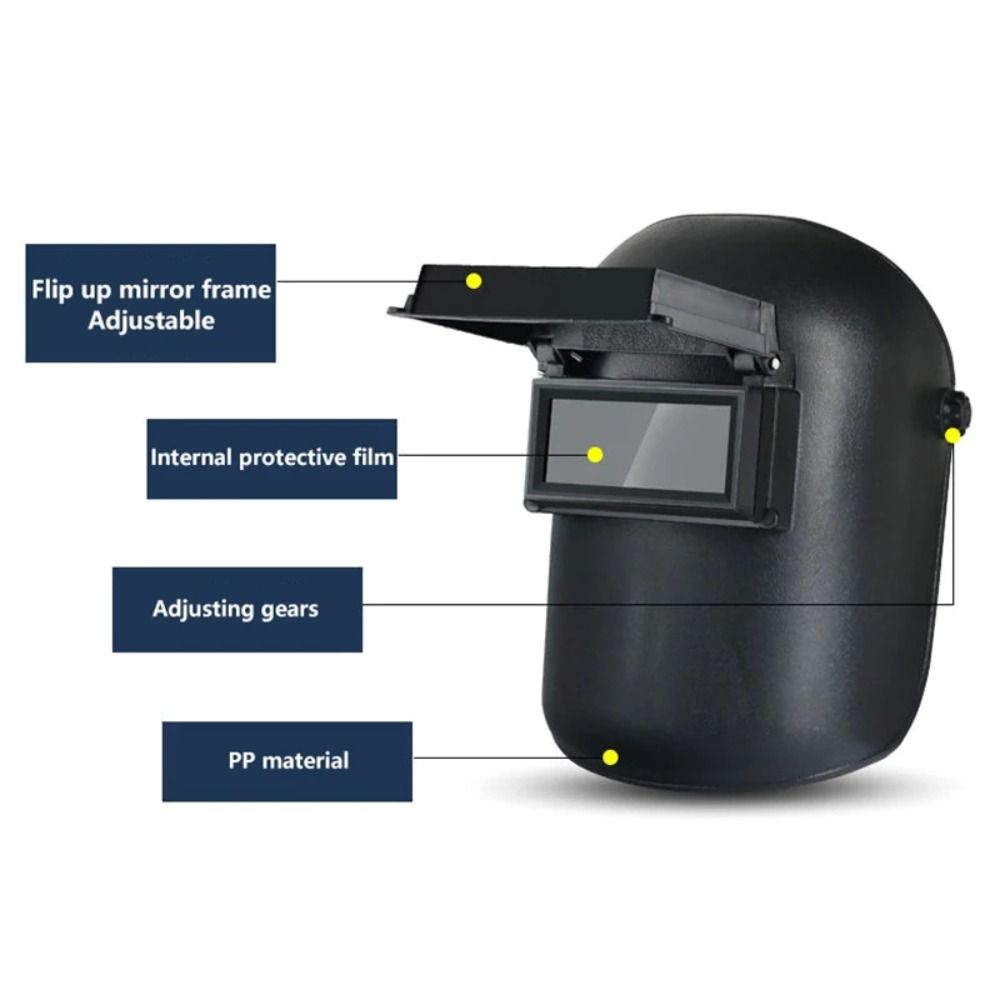 Flip Cover Electric Welding Mask Head-Mounted Welding Mask Portable Protective Mask
