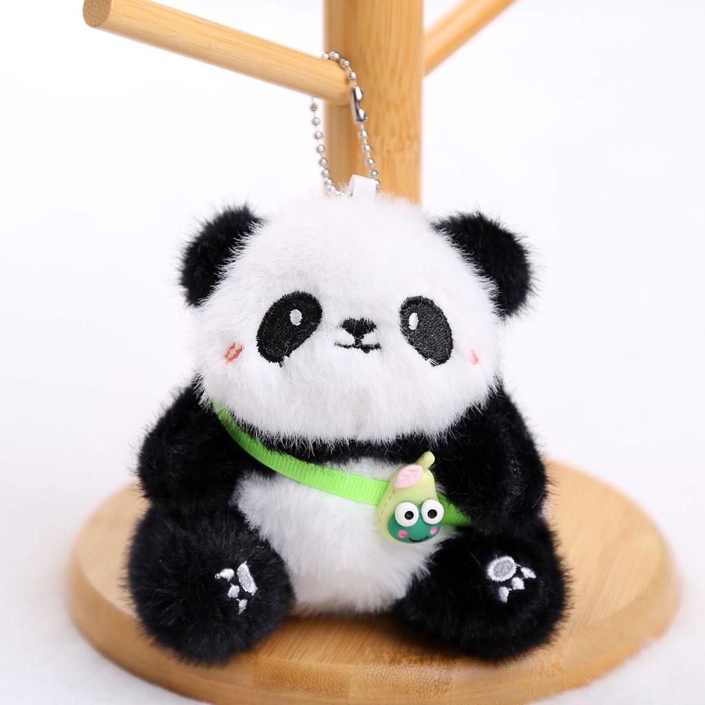 Panda Puppe Anhänger Schlüsselanhänger kleine Puppe Schmuck Plüschtier Mädchen Geschenk Rucksack Anhänger Puppe