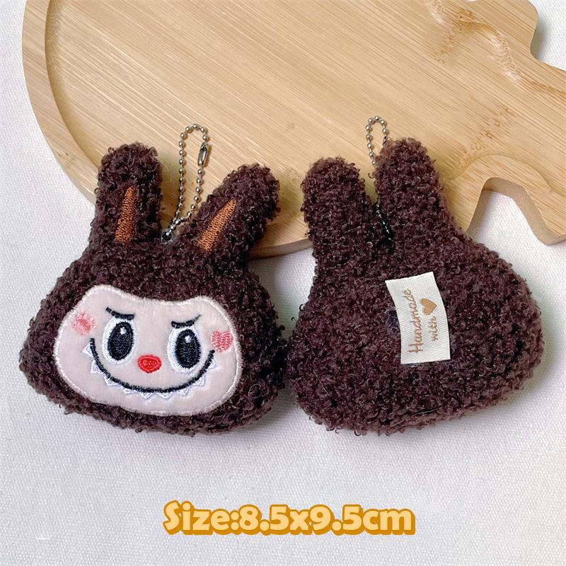 

Cute Labubu The Monsters Плюшева м яка лялька Брелок Мультфільм Рюкзак Кулон Брелок Прикраса Подарунки на день народження кавовий