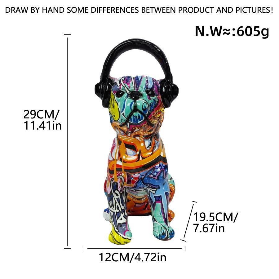 Vintage Animal Artwork Ornaments Best High-end Resin Crafts Dog Ornaments Home Use Living Room Cabinet Decorations Durable