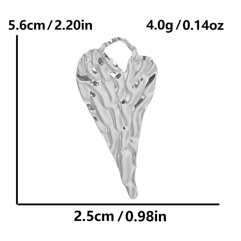 Unevenness Metal Irregular Stainless Steel Heart Charms For Jewelry Making Supplies 6pcs Diy Sea Shell Round Rectangle Pendant