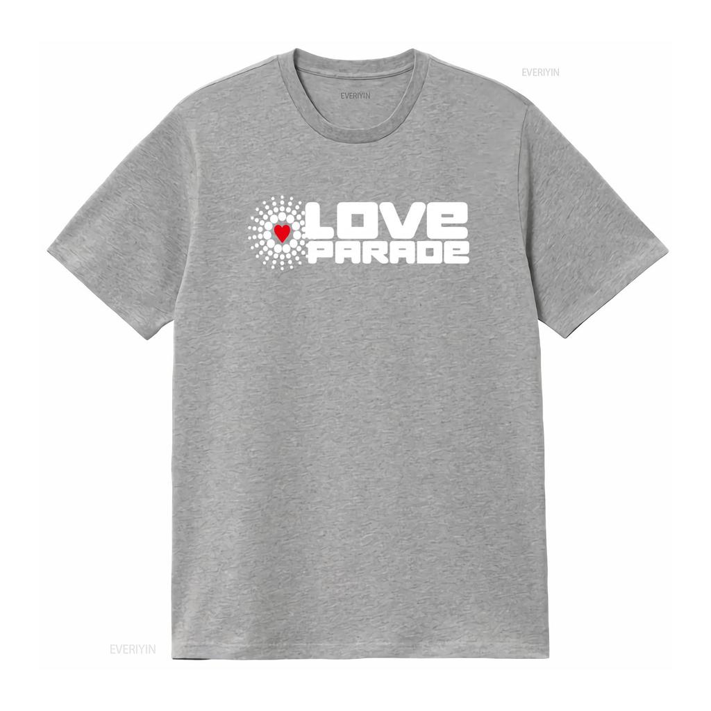 Love Parade Berlin T Shirt Electronic Dance Music Festival Print Vintage Washed Unisex Slightly Stretched Versatile Streetwear