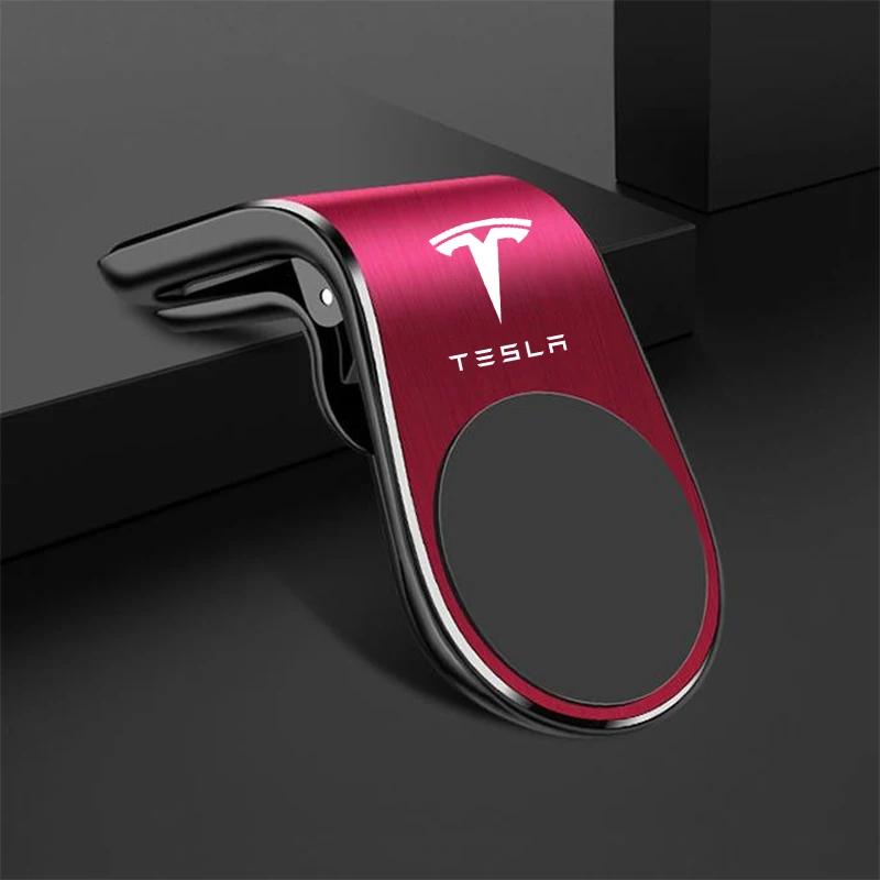 Autoaufkleber 2025 Neu Tesla Magnetischer Auto-Handyhalter Ständer Lüftungsschlitz Magnet Auto-Halterung Für Tesla Model-3 Model-S Model-X M