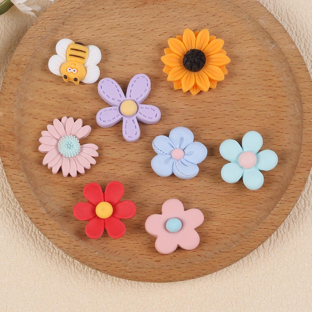 8Pcs Cartoon Flower Fridge Magnets Decorative Magnets for Dishwasher Whiteboard Storage Kitchen Home Decoration