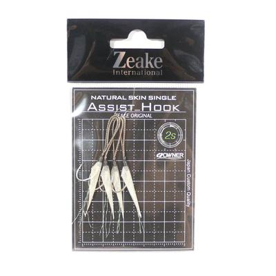 Zeake Assist Hook Single Fish Skin SLJ 4 Per Pack 2S (Size 9) (1960)