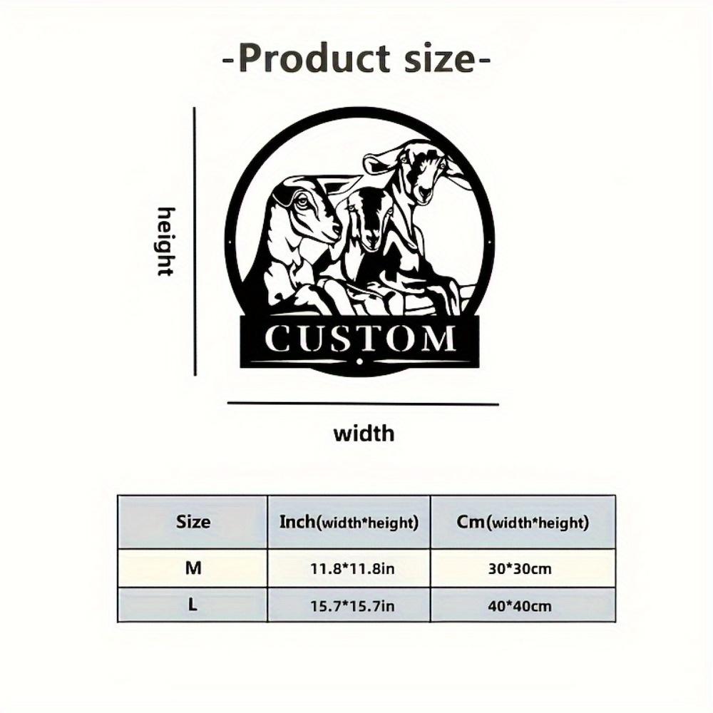 

Металлический Декор Стены Коза Ручной Работы Уличный Комнатный Животное Искусство 30cm